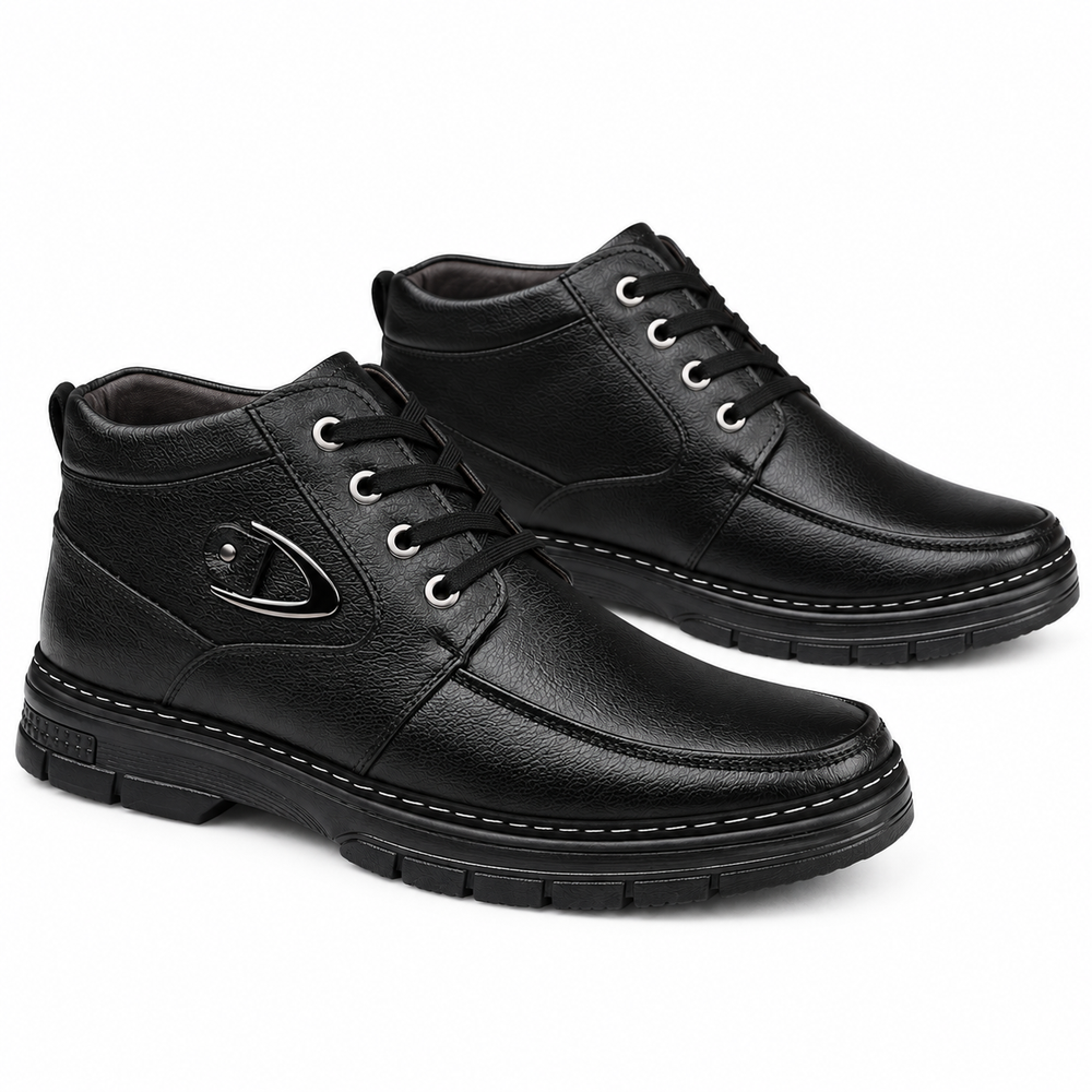 Botas de Trabajo de Cuero Genuino con Forro Térmico