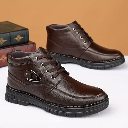 SIERRA™ | Botas de Trabajo de Cuero Genuino con Forro Térmico