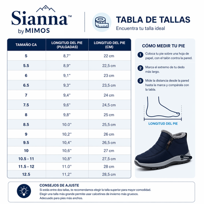 Sianna-Botines Impermeables Acolchados