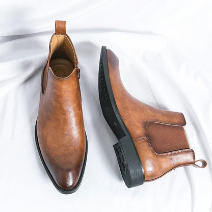 SIERRA™ | Botas Tipo Botín de Cuero con Cierre