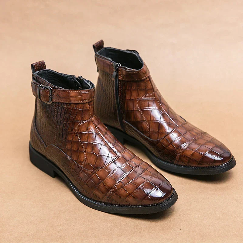 SIERRA™ | Botas de Cuero con Hebilla Decorativa