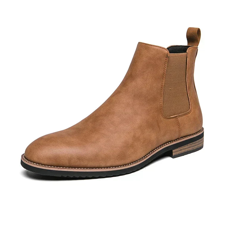Botas Tipo Botín de Cuero