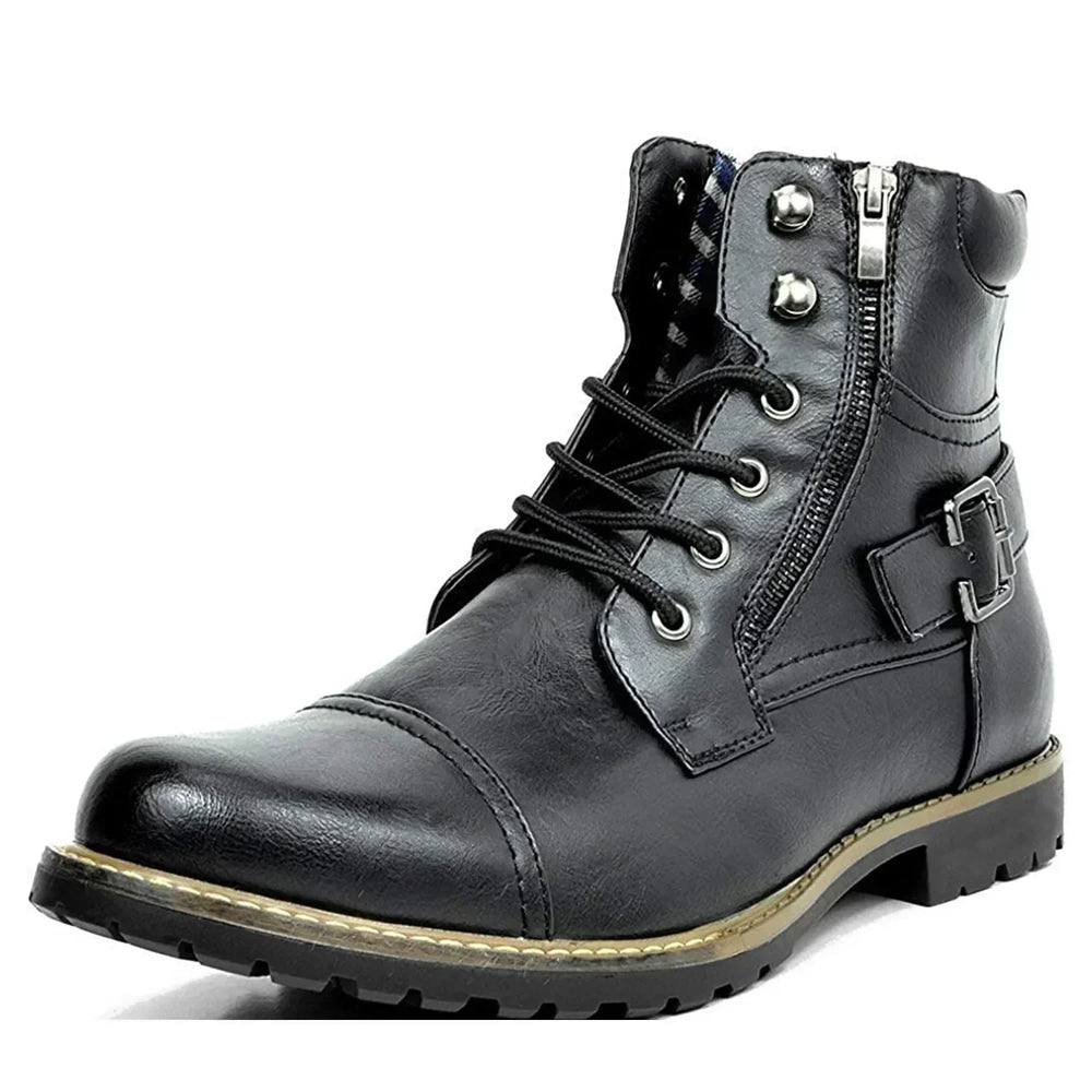 Botas de Cuero con Cordones