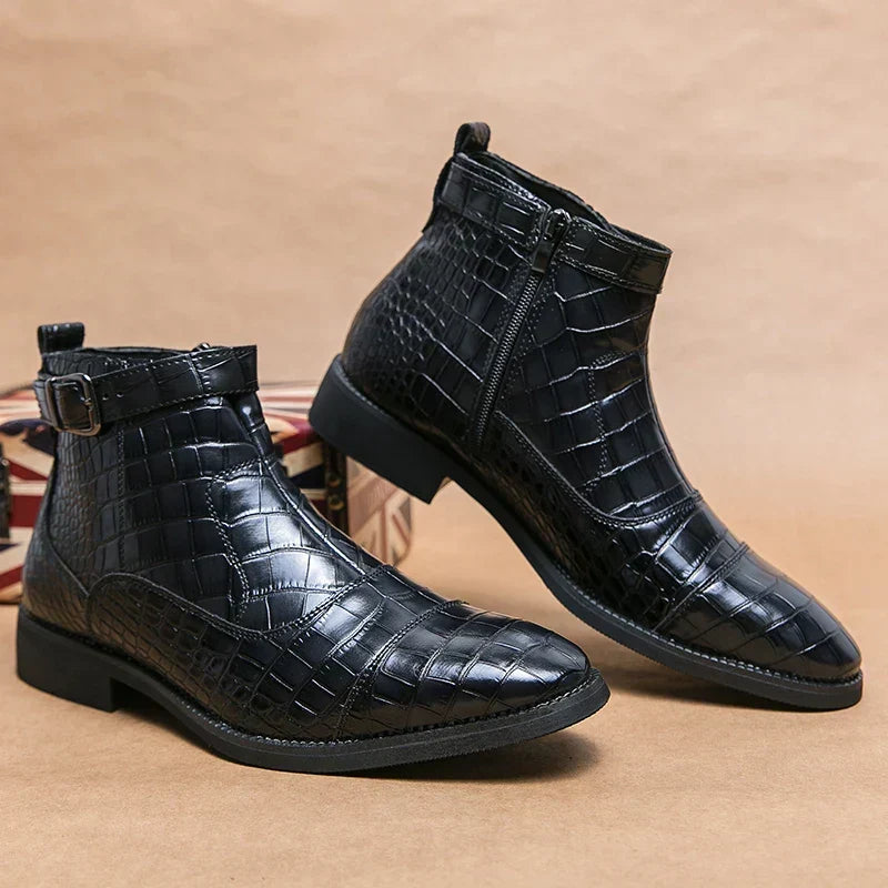 SIERRA™ | Botas de Cuero con Hebilla Decorativa