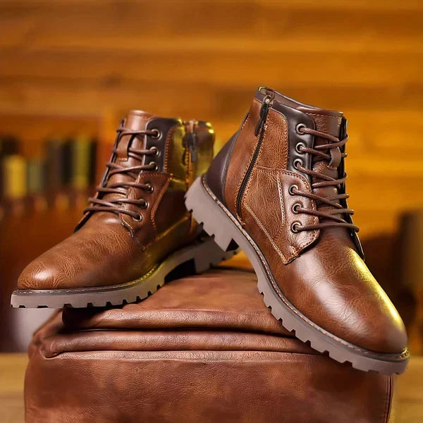 Botas de Cordones de Cuero Premium